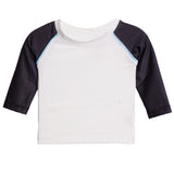 White, Black & Turquoise Rashguard - Denny's