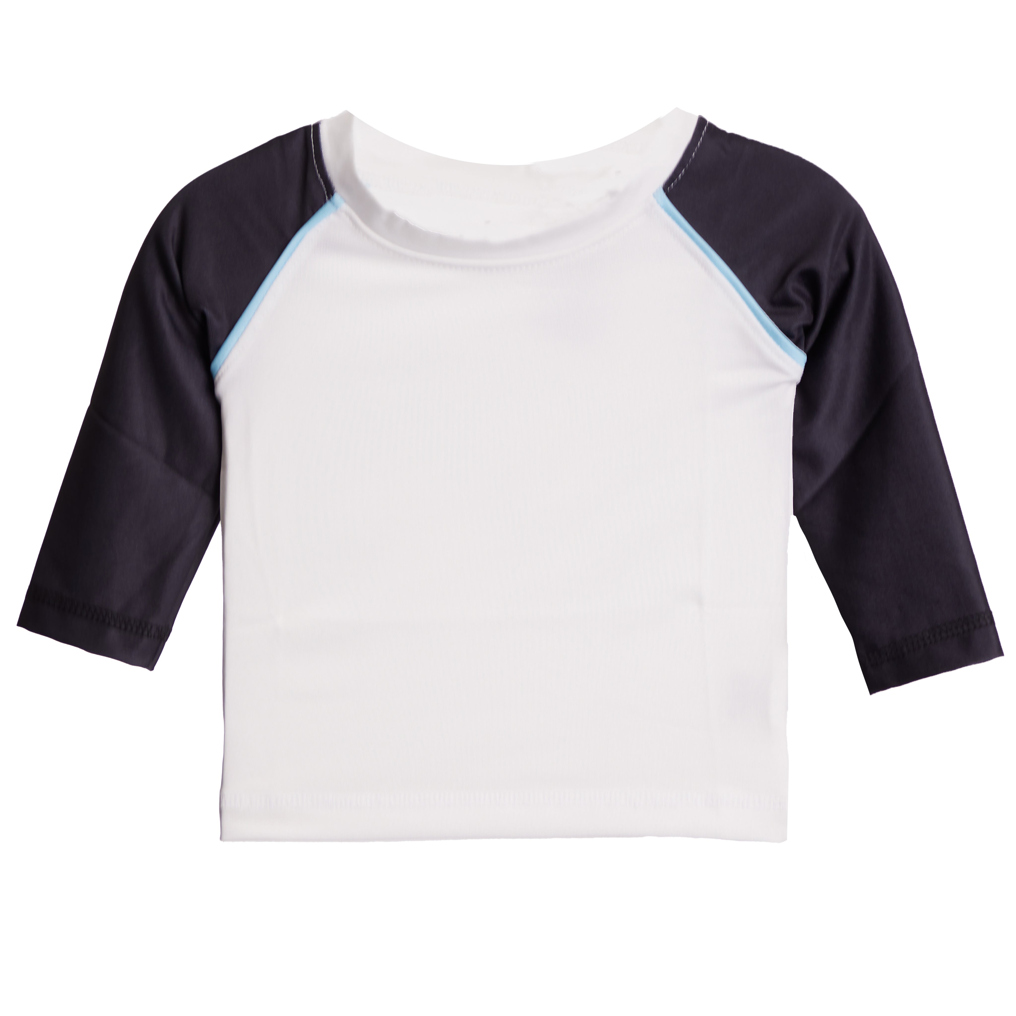 White, Black & Turquoise Rashguard - Denny's