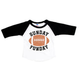 Raglan White Black Sunday Funday - Denny's