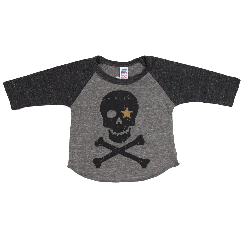 Raglan Grey Black Skull - Denny's
