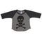 Raglan Grey Black Skull - Denny's