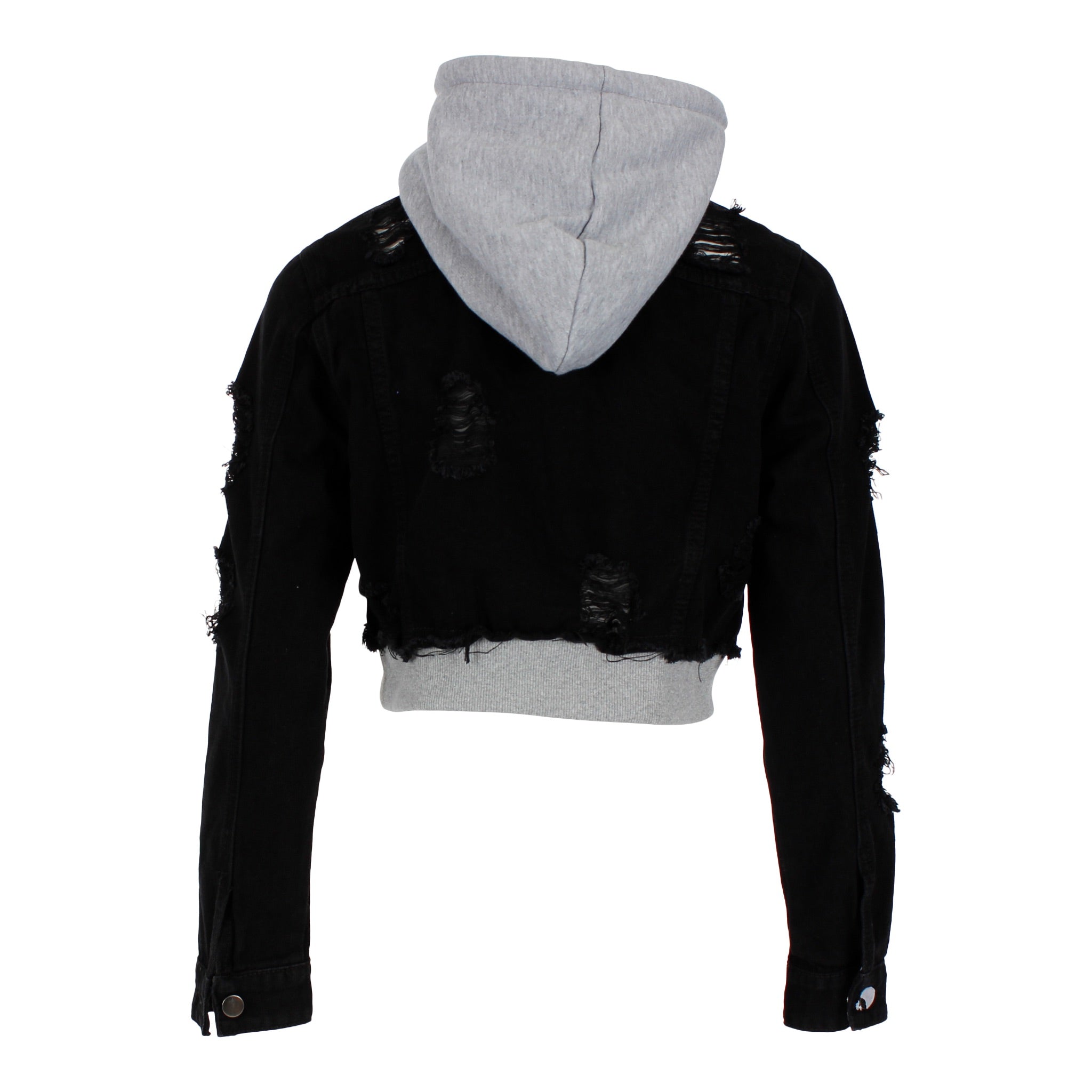 Crop Denim Jacket with Hood - Denny's