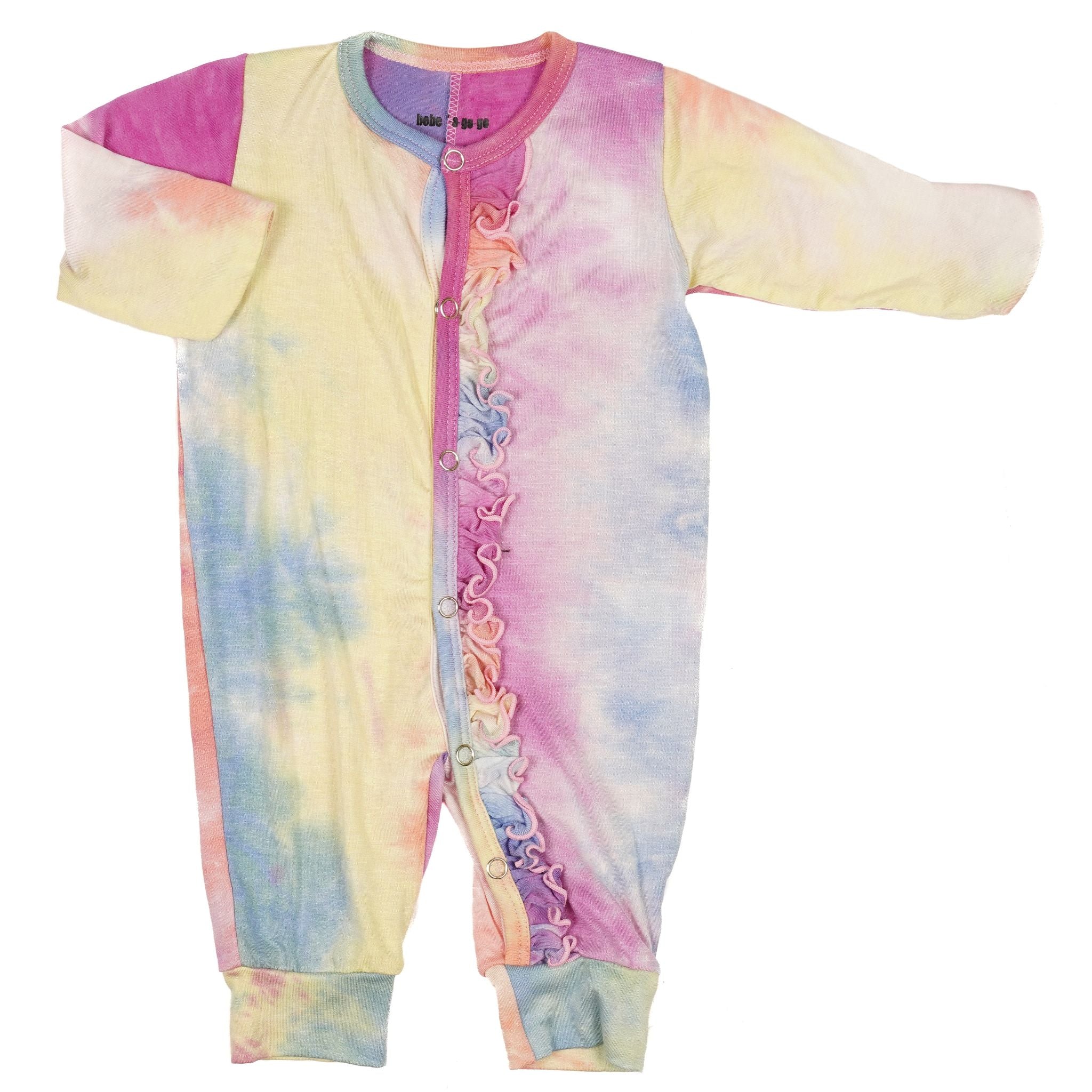 Ruffle Union Suit Rainbow Tie Dye - Denny's