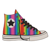 Rainbow Shoe Sticker 4inch - Denny's