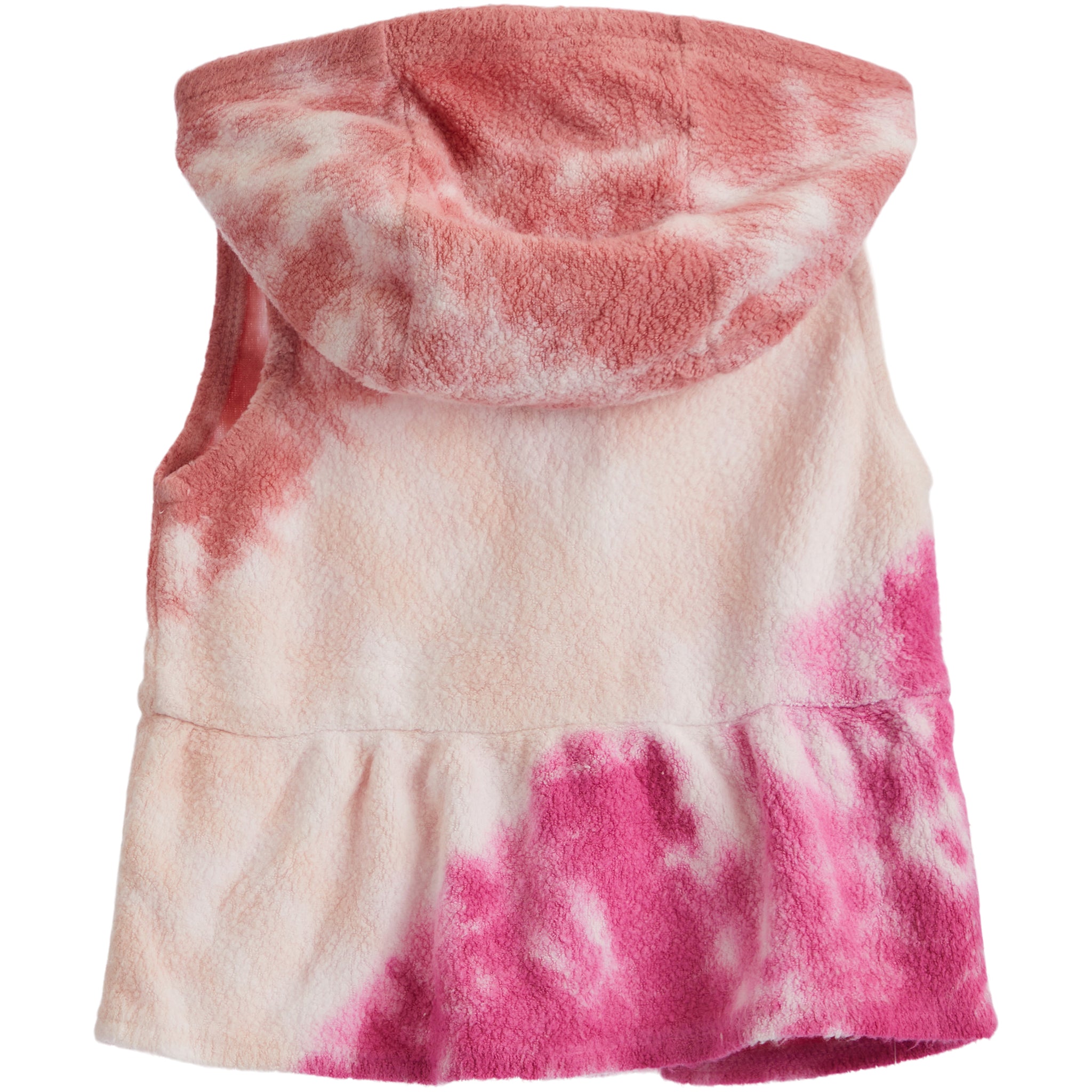 Rosy Tie Dye Sherpa Vest - Denny's