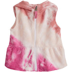 Rosy Tie Dye Sherpa Vest - Denny's