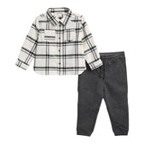 2pc Charcoal Flannel Set - Denny's