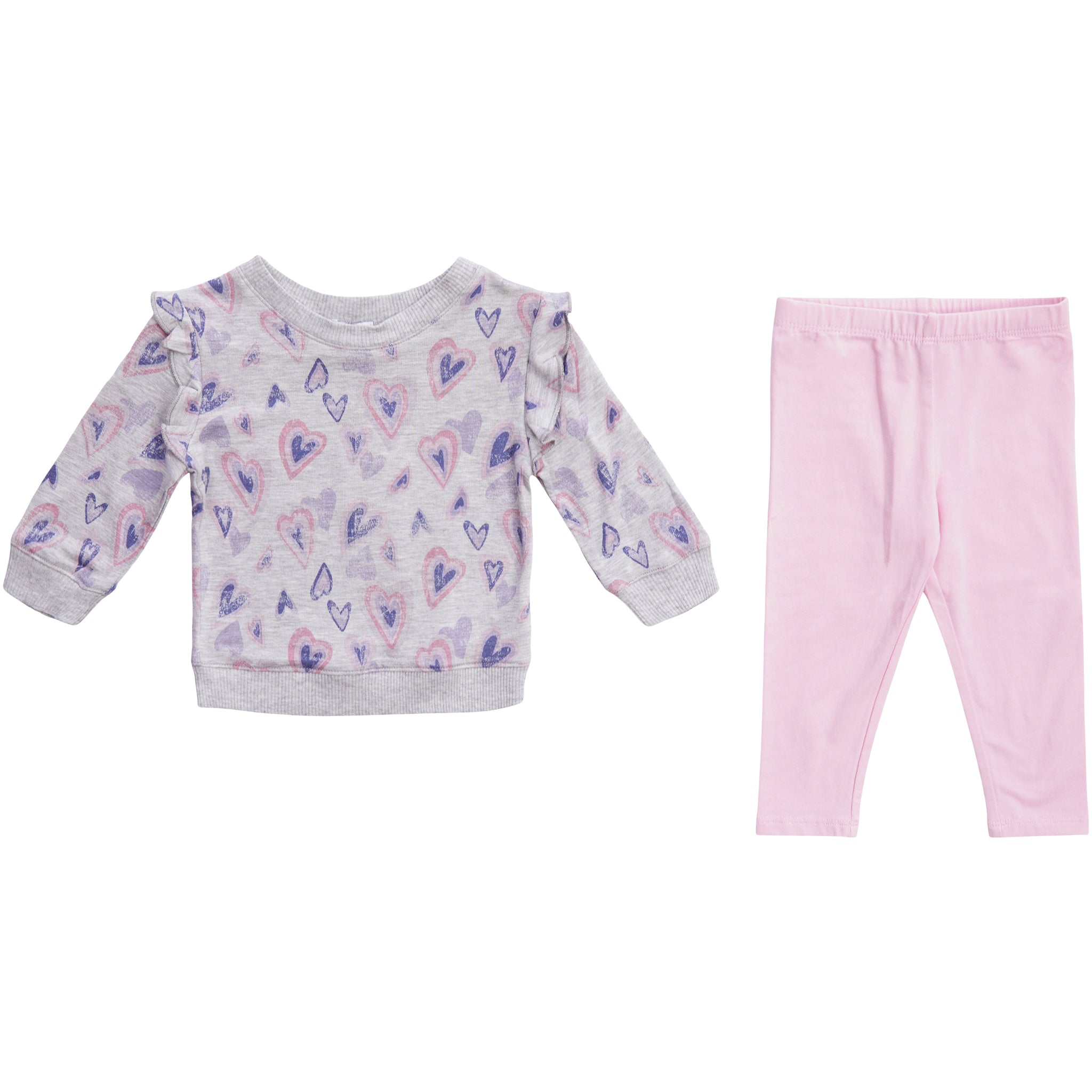 2pc Grafitti Hearts Sweatshirt Set - Denny's