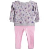 2pc Grafitti Hearts Sweatshirt Set - Denny's