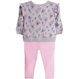 2pc Grafitti Hearts Sweatshirt Set - Denny's