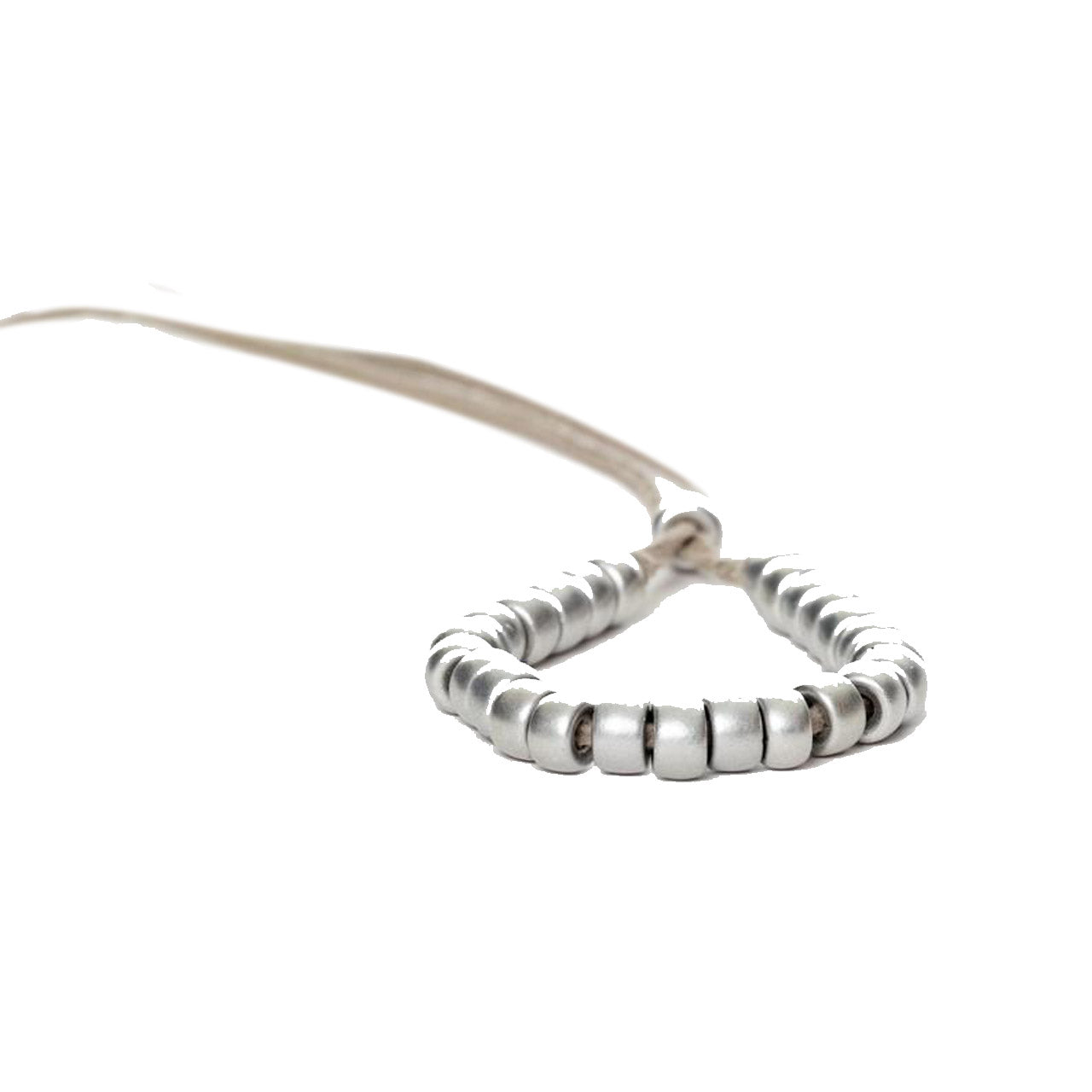 Matte Silver Metallic Bead Bracelet - Denny's
