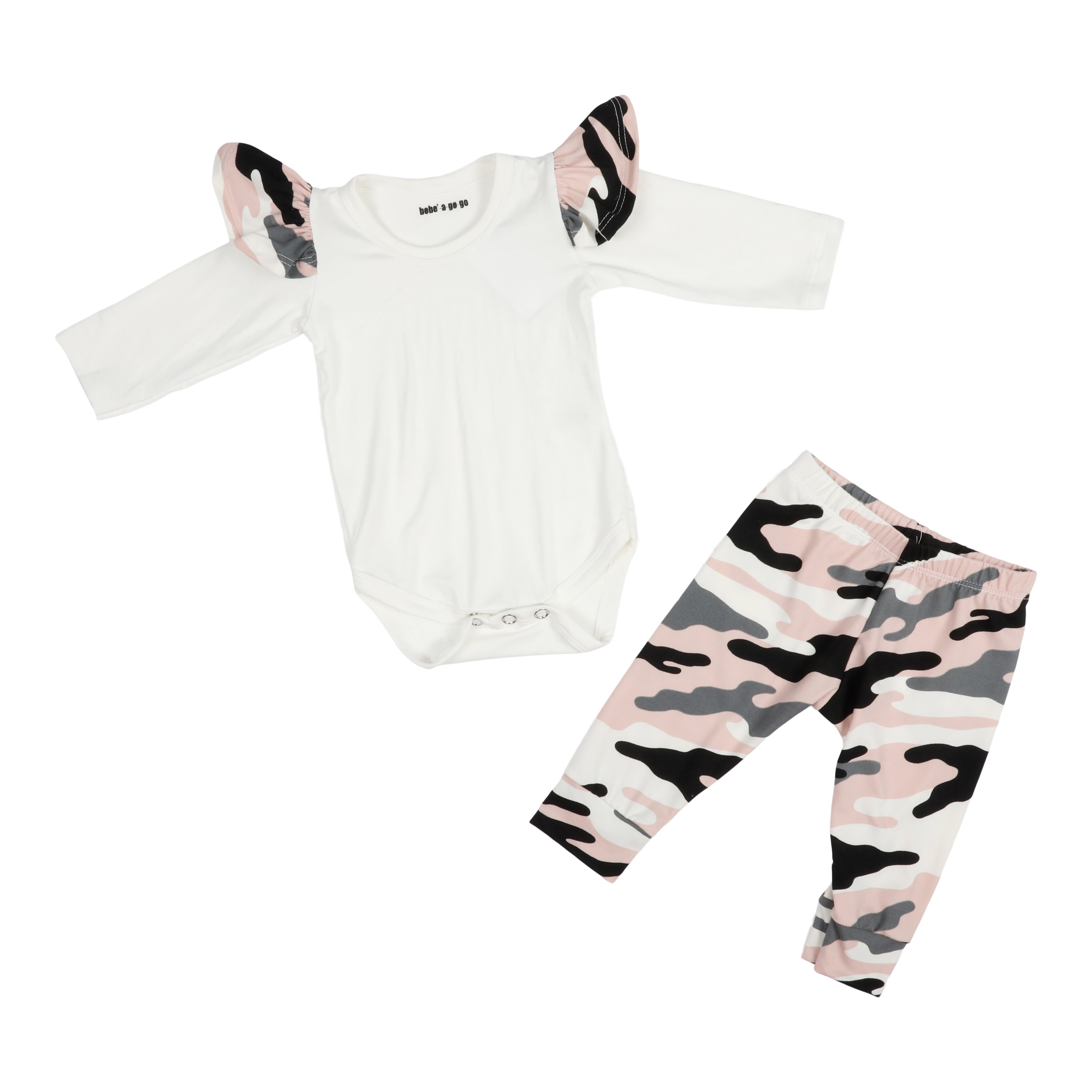 2pc Ruffle Onesie Set Brushed Camo - Denny's