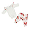 2pc Ruffle Sleeve Onesie/Pant Set Ivory Floral - Denny's