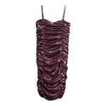Shirred Front Metallic Dress - Denny's
