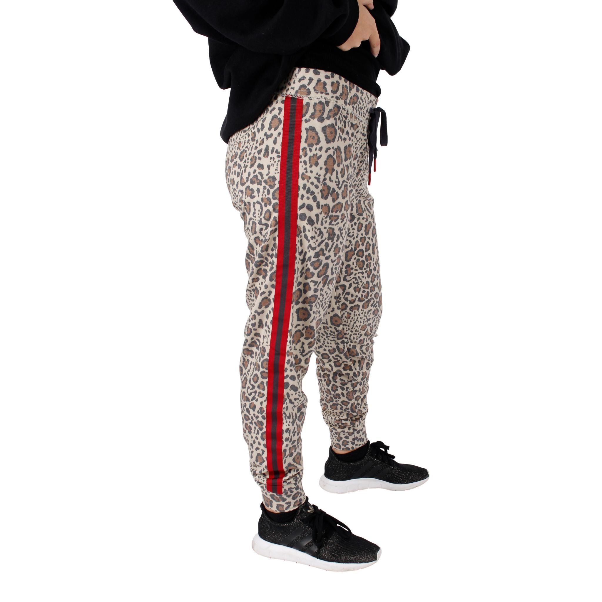 Wild Heart Leopard Red Taping Jogger - Denny's