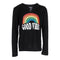 Long Sleeve V-Cut Neck with Rainbow Good Vibes - Denny's