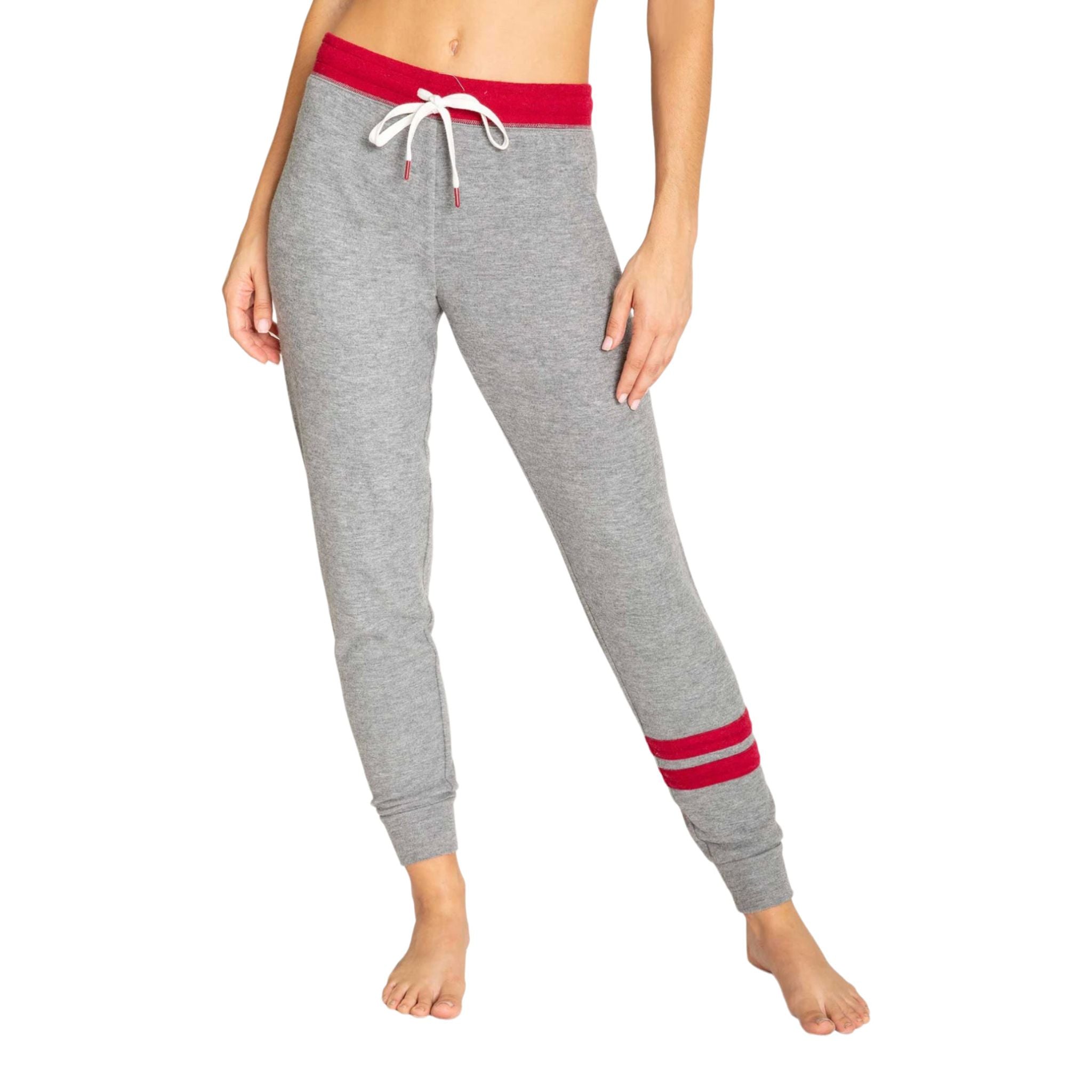Grey Lounge Jogger with Red Band & Stripes - Denny's