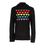 Long Sleeve Top with Multi Rainbow Hearts - Denny's