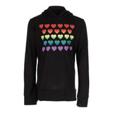Long Sleeve Top with Multi Rainbow Hearts - Denny's