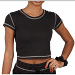 Vista Solid Crop Tee - Denny's