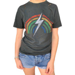 Rainbow Bolt Distressed Short Sleeve Tee - Denny's