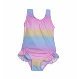 1pc Ruffle Rainbow Ombre Bathing Suit - Denny's