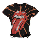 Spiral Bleach Rolling Stones Cuts Tee - Denny's