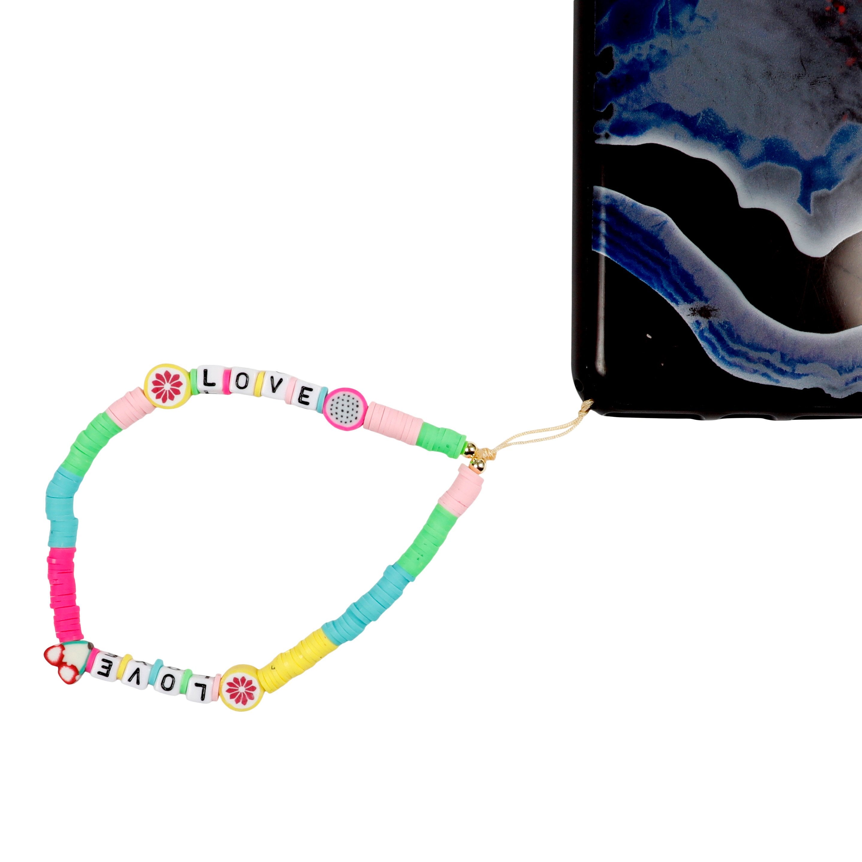 Love Multi Color Bead Phone Strap - Denny's