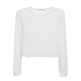 Lettuce Edge Ribbed Top - Denny's