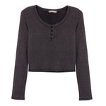 Mineral Wash Ribbed Henley - Denny's