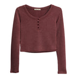 Mineral Wash Ribbed Henley - Denny's