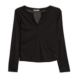RIbbed Notch Neck Top - Denny's