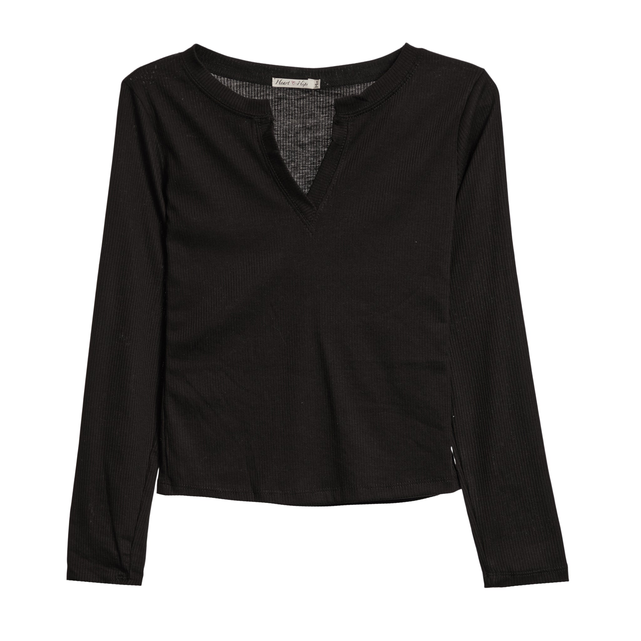 RIbbed Notch Neck Top - Denny's