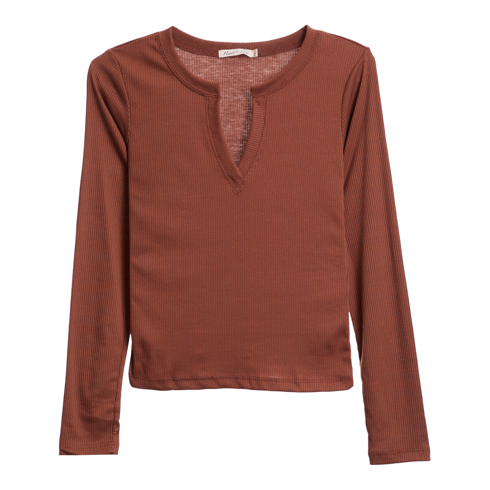 RIbbed Notch Neck Top - Denny's