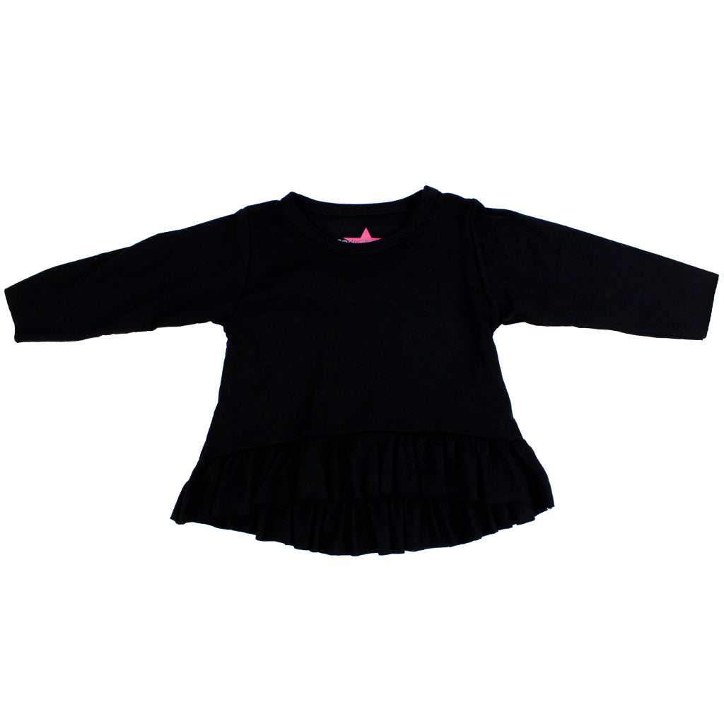 Black Ruffle Top - Denny's