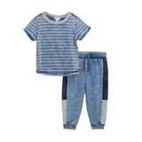 Indigo Stripe Pant Set - Denny's