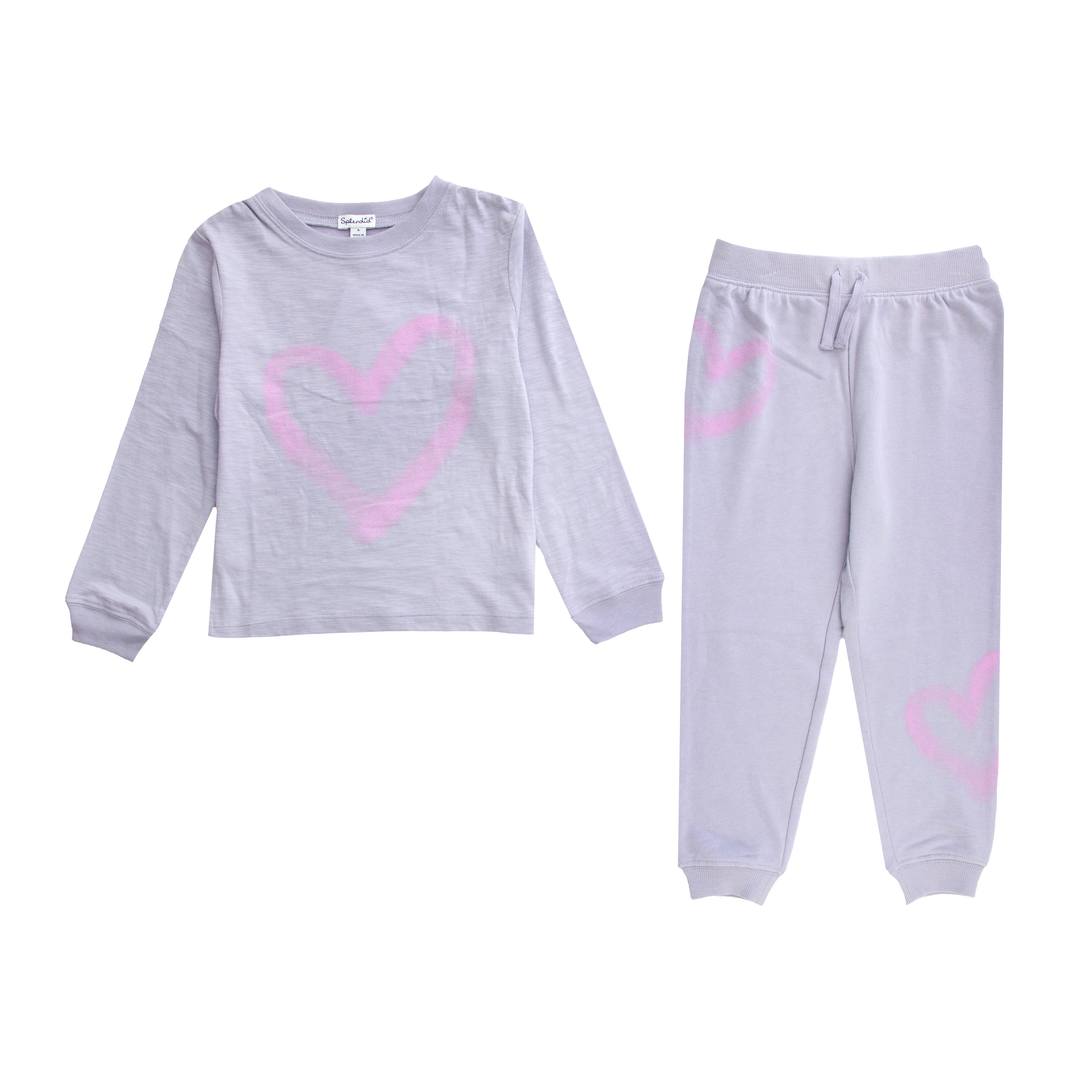 2pc Heart Sweatpant Set - Denny's