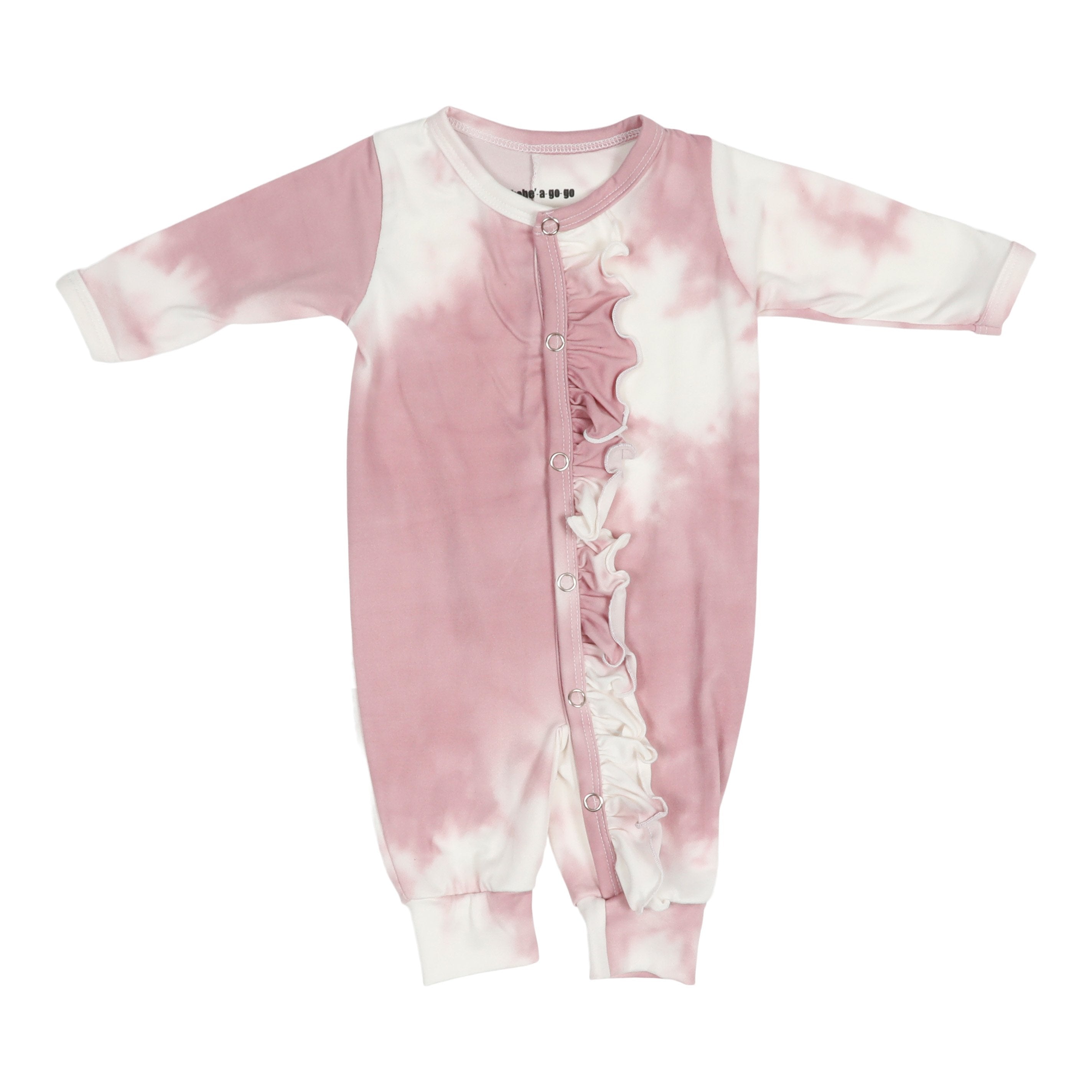 Tie Dye Ruffle Mauve Union Suit - Denny's