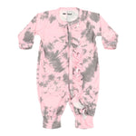 Pink/Grey Tie Dye Rufflle Unionsuit - Denny's