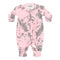 Pink/Grey Tie Dye Rufflle Unionsuit - Denny's