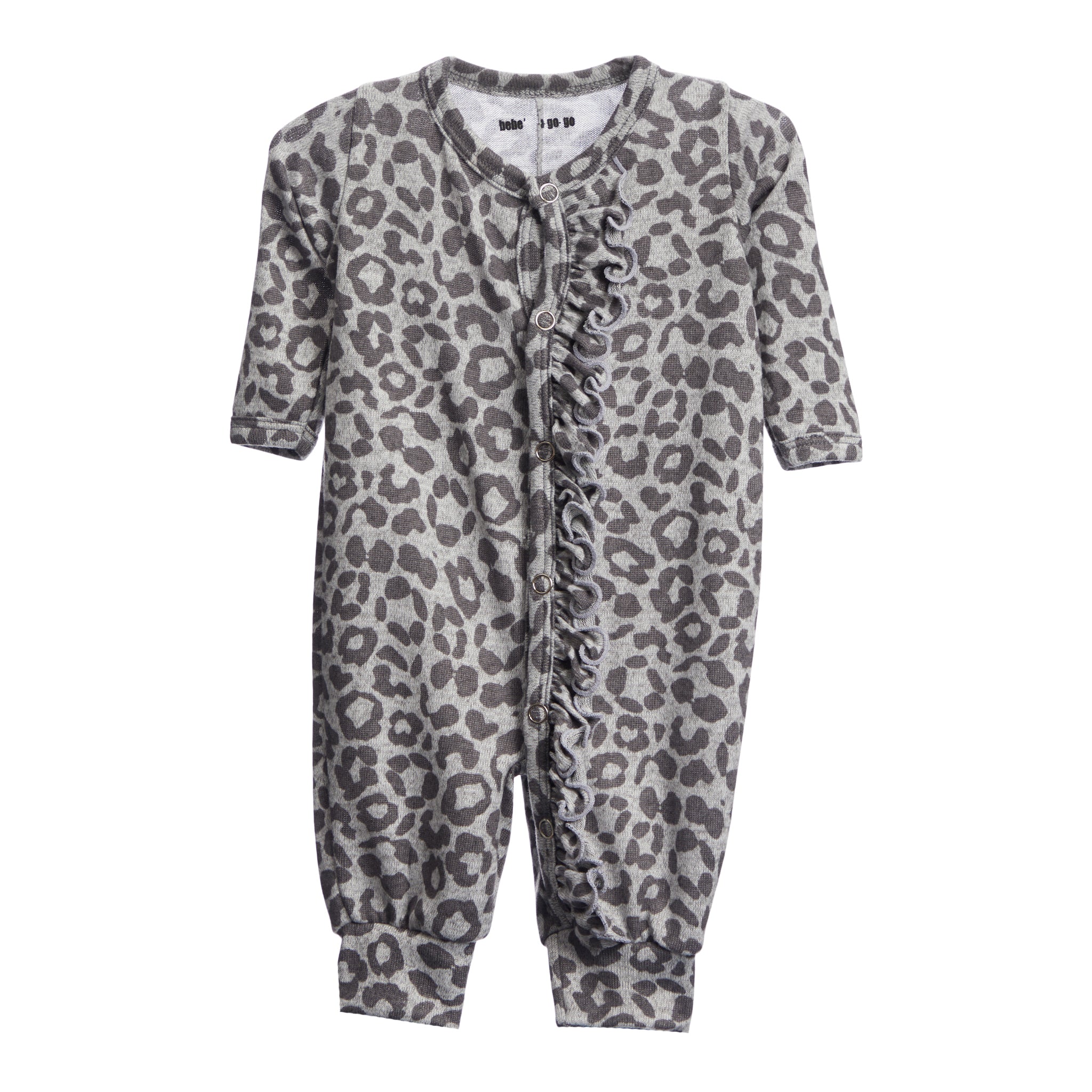 Grey Cheetah Ruffle Union Suit - Denny's