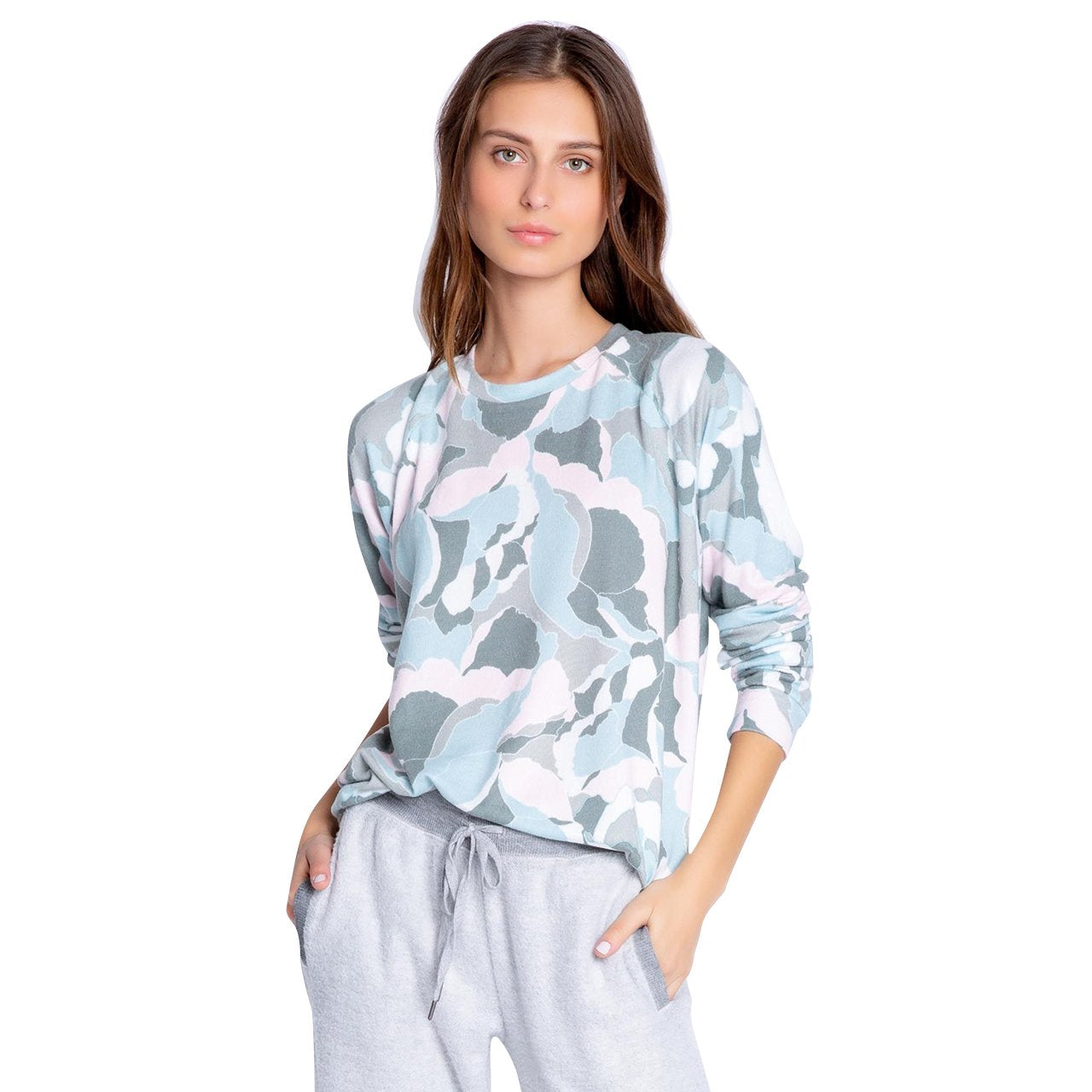 Camo Bloom Long Sleeve Top - Denny's