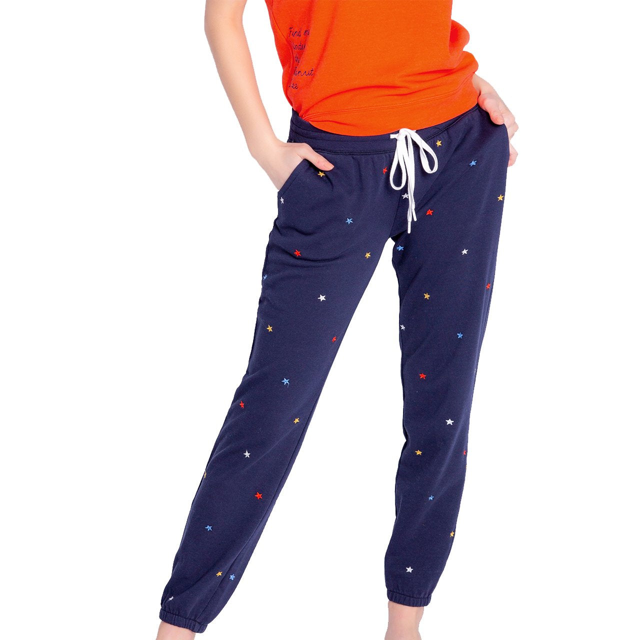 American Dream Embroidered Stars Jogger - Denny's