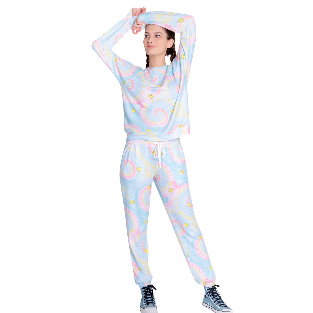 Day Trip Tie Dye Smiley Jogger - Denny's