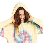 Multi Color Tie Dye Cropped Hoodie - Denny's