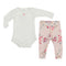 2pc Pink Floral Onesie Set - Denny's