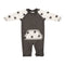 Charcoal & Ivory Star Raglan Coverall - Denny's
