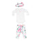 3pc Take Me Home Onesie Pant Headband Soft Floral - Denny's
