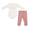 3pc Onesie Set 100 percent Lovable Mauve Leopard - Denny's