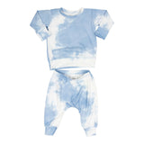 2pc Set Sweatshirt Harem Pant Blue Cream Tie Dye - Denny's